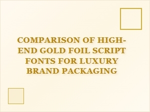 Gold Foil Script Fonts for Luxurious Packaging