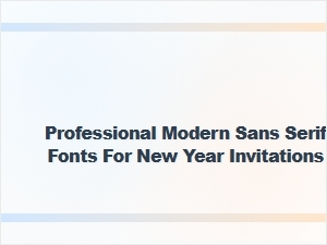 Elevated Sans-Serifs for Your New Year Invitations